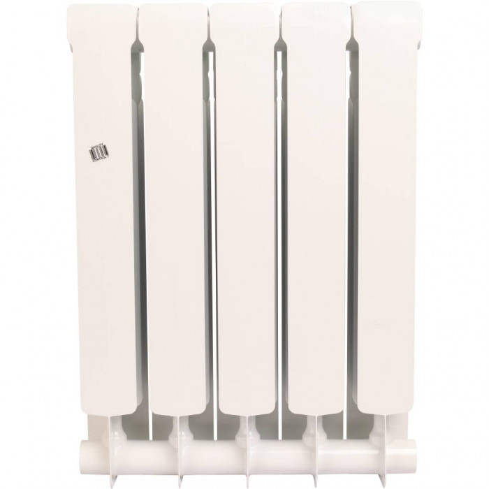Биметаллический радиатор STOUT Space 500, 5 секций, боковое подключение, белый
