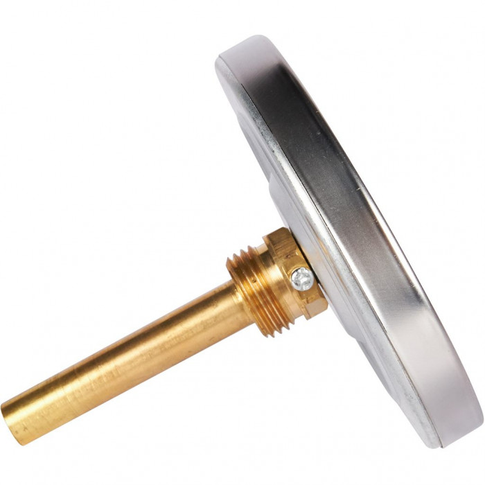 RIM-0001-107515 Термометр ROMMER биметаллический с погружной гильзой. Корпус Dn 100 мм, гильза 75 мм 1/2 , 0...120°С