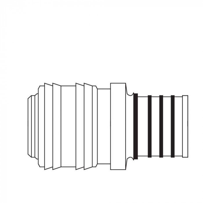 Быстрый разъем REHAU NP 7.2 со штуцером под надвижную гильзу 20x1,9мм, SDR 11 (12496571001)