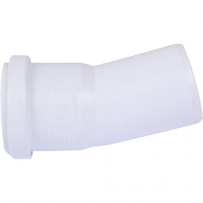 REHAU RAUPIANO PLUS 11210941003 Отвод диам. 50 на 15°