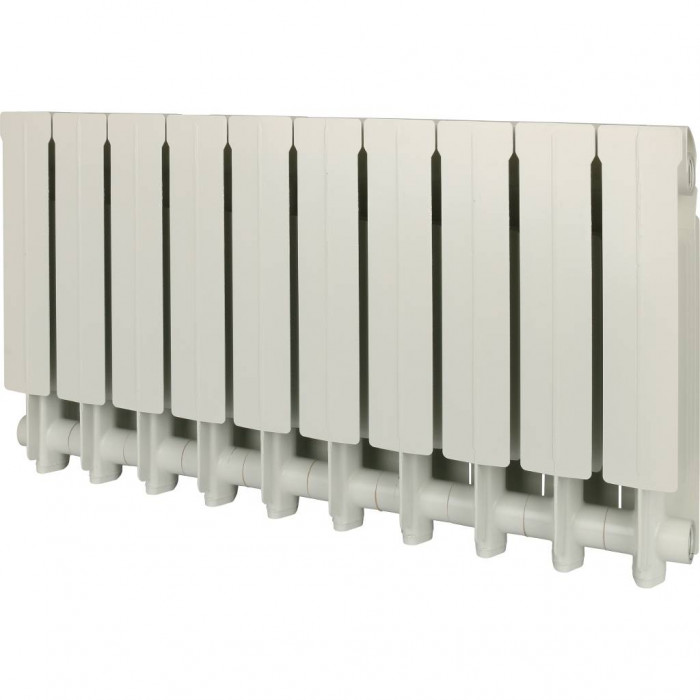 Алюминиевый радиатор Global VOX- R 350, 10 секций, боковое подключение, белый