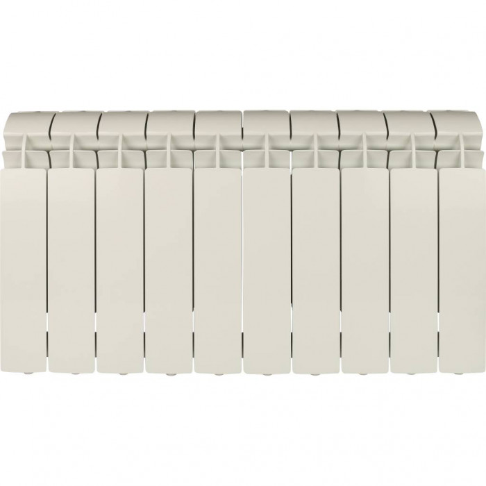 Алюминиевый радиатор Global VOX- R 350, 10 секций, боковое подключение, белый