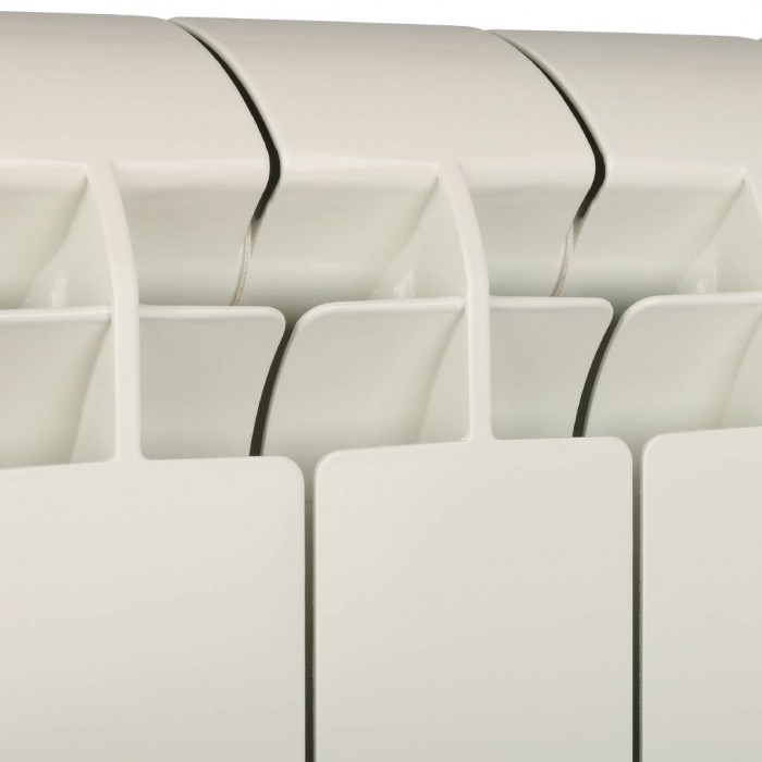 Алюминиевый радиатор Global VOX- R 350, 10 секций, боковое подключение, белый