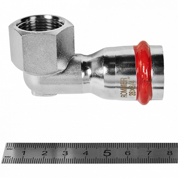 ROMMER RSS-0009-002834 ROMMER Угольник-переходник-ВР, 28х3/4, из нержавеющей стали прессовой