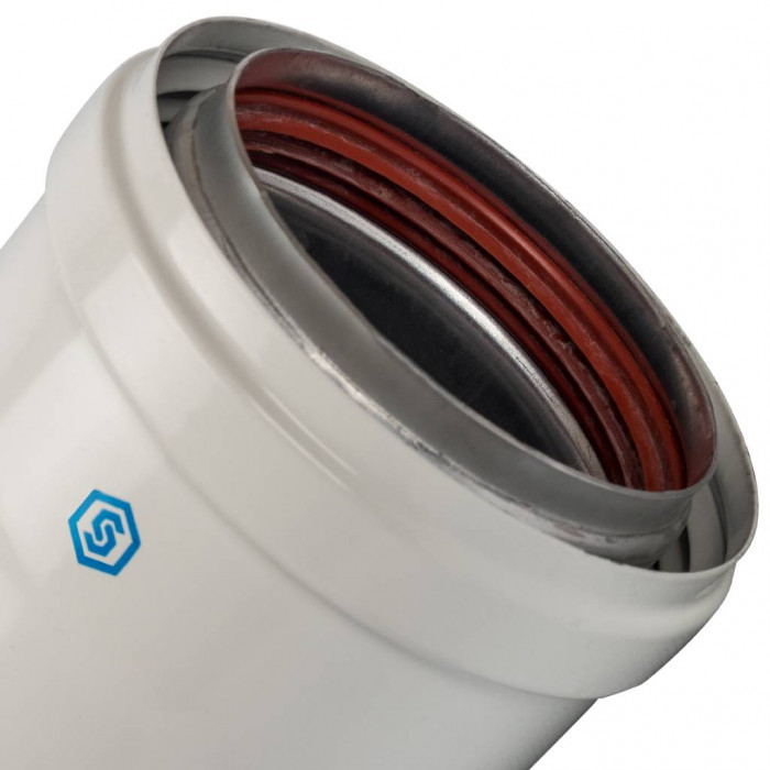 STOUT  элемент дымохода DN 80 труба 1000 мм утепленная п/м