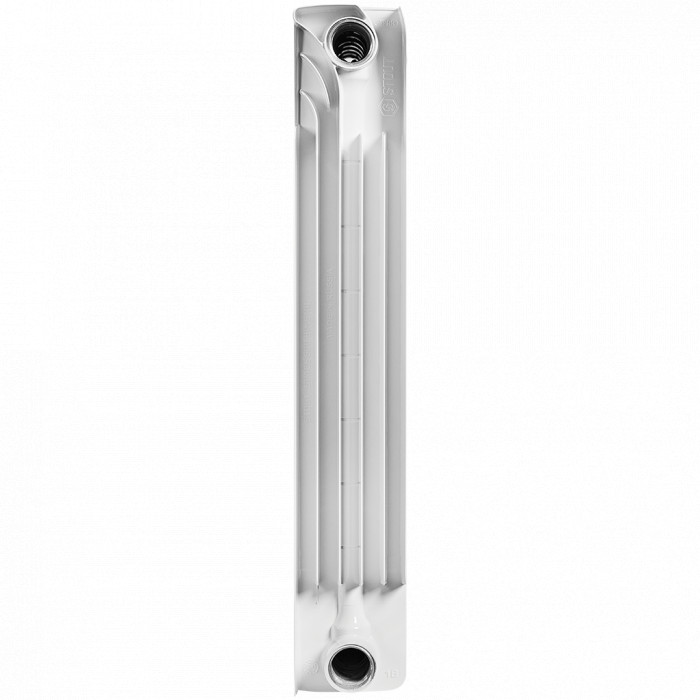 Биметаллический радиатор STOUT Space 500, 6 секций, боковое подключение, белый