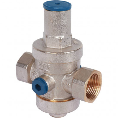 STOUT Редуктор давления PN25 вн/вн 3/4&quot; с выходом под манометр