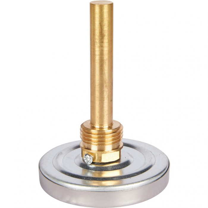 RIM-0001-637515 Термометр ROMMER биметаллический с погружной гильзой. Корпус Dn 63 мм, гильза 75 мм 1/2 , 0...120°С