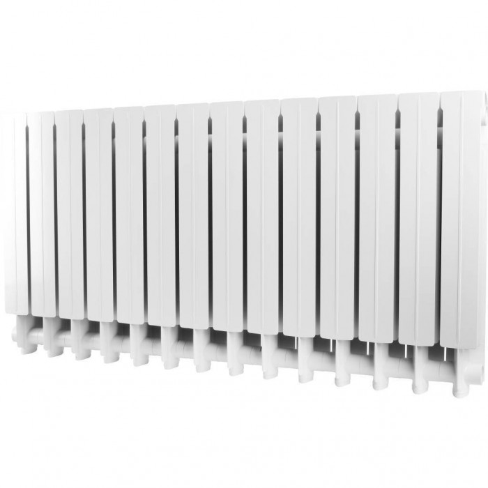 Алюминиевый радиатор Global VOX- R 500, 14 секций, боковое подключение, белый
