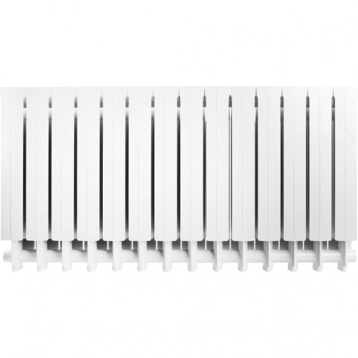 Алюминиевый радиатор Global VOX- R 500, 14 секций, боковое подключение, белый