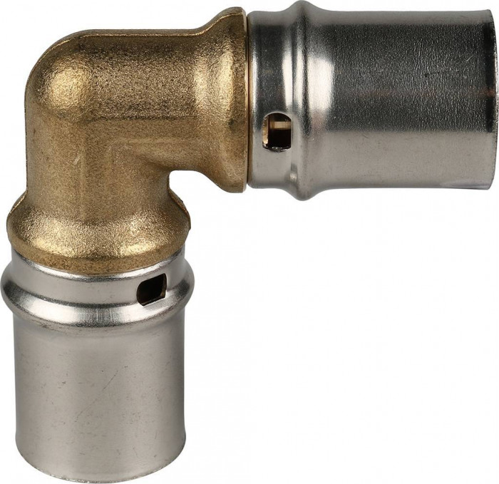 STOUT Угольник 90° 20х20 для металлопластиковых труб прессовой