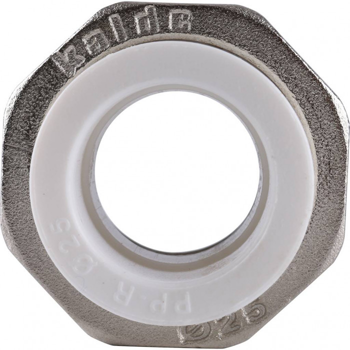 Муфта разъемная Kalde с внутренней резьбой 25x3/4 для полипропиленовых труб под сварку (цвет белый)