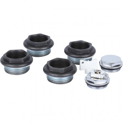 Global 011048 07 Global KIT 3/4 Присоединительный набор для радиатора (цвет cod.07 grigio scuro opaco mettalizzato (черный))