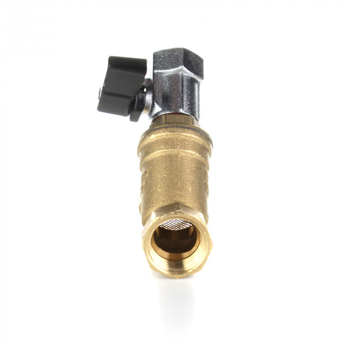 Фильтр механической очистки латунный, ВВ 3/4", 400 мкм, с дренажным краном