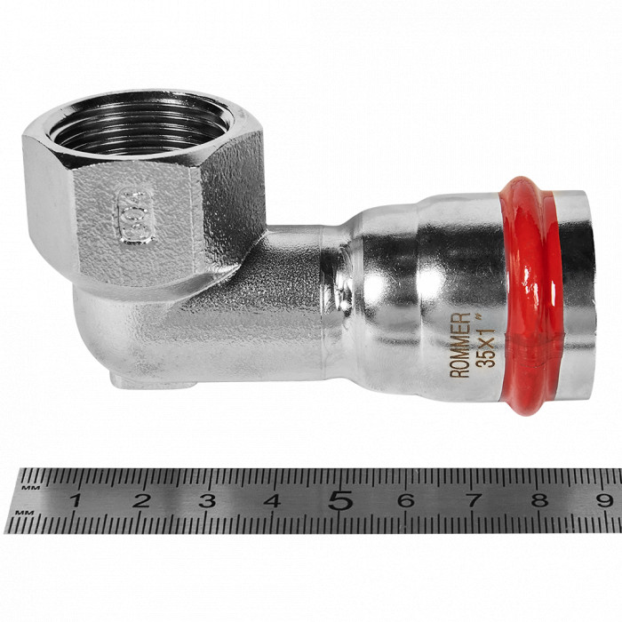 ROMMER RSS-0009-000351 ROMMER Угольник-переходник-ВР, 35х1, из нержавеющей стали прессовой