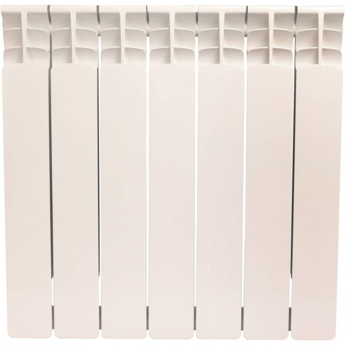 Биметаллический радиатор STOUT Space 500, 7 секций, боковое подключение, белый