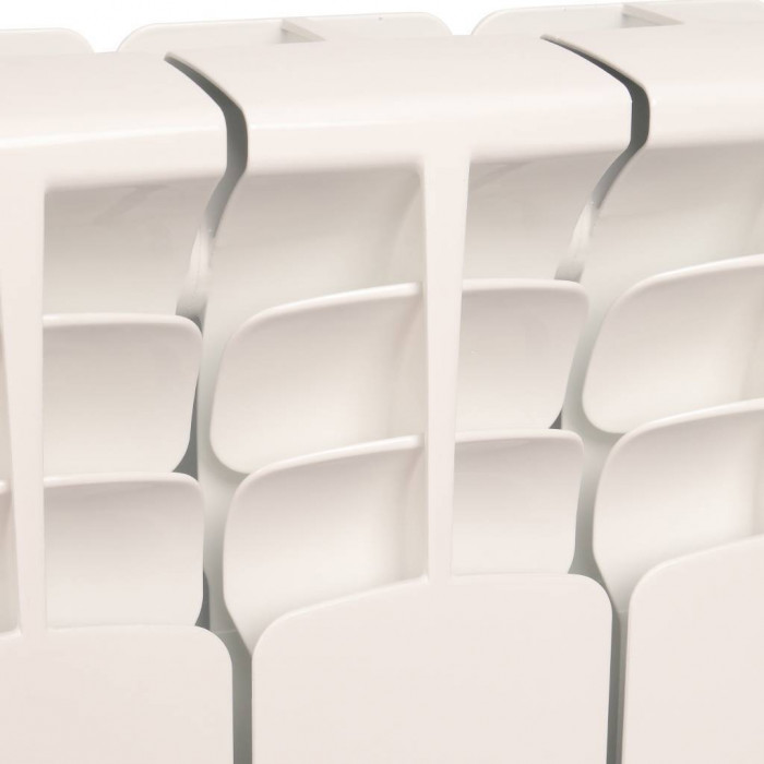 Биметаллический радиатор STOUT Space 500, 7 секций, боковое подключение, белый