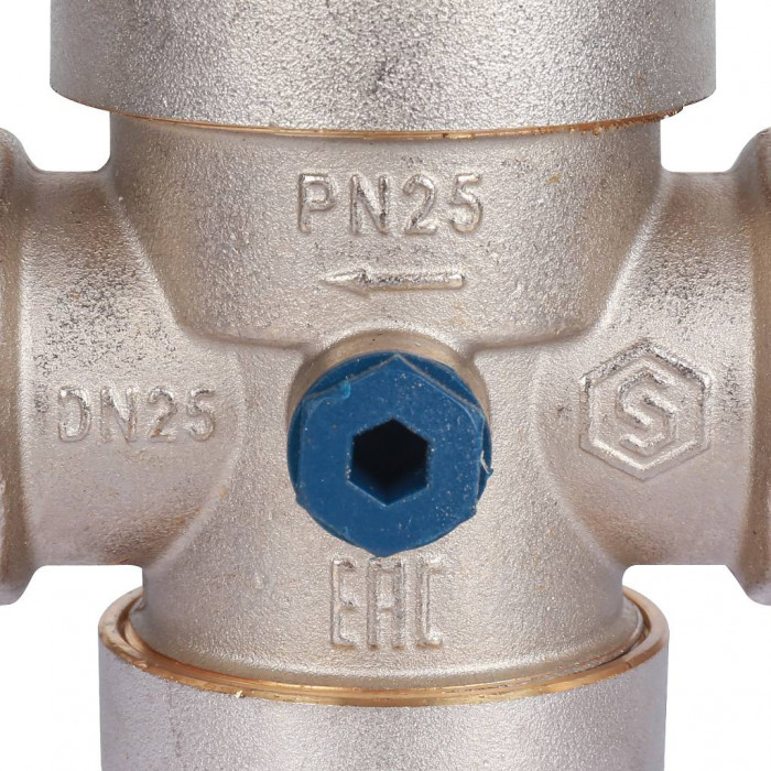 STOUT Редуктор давления PN25 вн/вн 1" с выходом под манометр