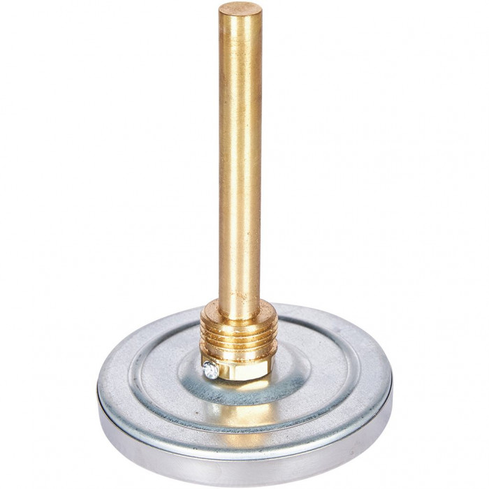 RIM-0001-801015 Термометр ROMMER биметаллический с погружной гильзой. Корпус Dn 80 мм, гильза 100 мм 1/2 , 0...120°С