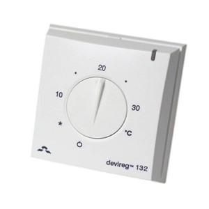 Терморегулятор DEVIreg™ D-132 накладной, с датчиком пола и воздуха, 16А