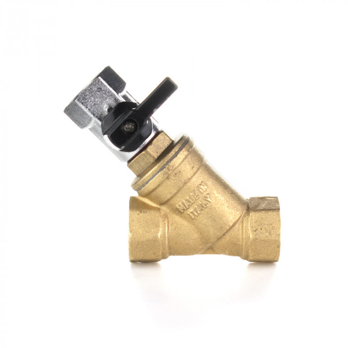 Фильтр механической очистки латунный, ВВ 1/2", 400 мкм, с дренажным краном