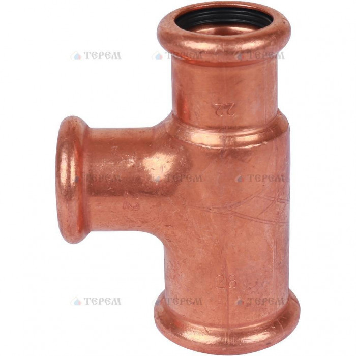 Sanha 6130, тройник ВПр, 28x22x22, для медных труб прессовой
