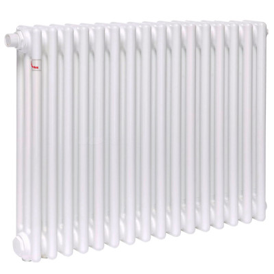 Стальной трубчатый радиатор Zehnder Charleston CH 3057-16 V002 1/2&quot; Ral 9016, нижнее подключение