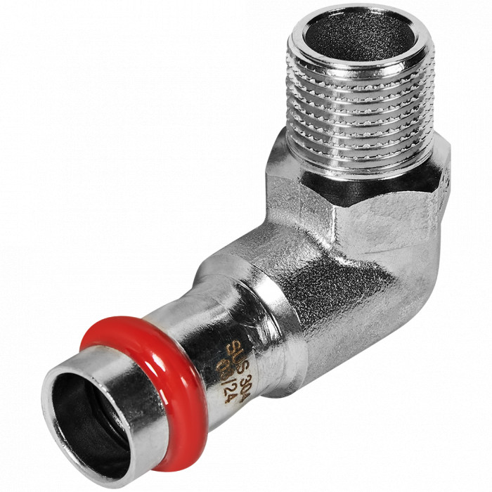 ROMMER RSS-0010-001512 ROMMER Угольник-переходник-НР, 15х1/2, из нержавеющей стали прессовой