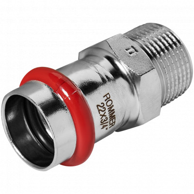 ROMMER RSS-0021-002234 ROMMER Переходник-НР, 22х3/4, из нержавеющей стали прессовой