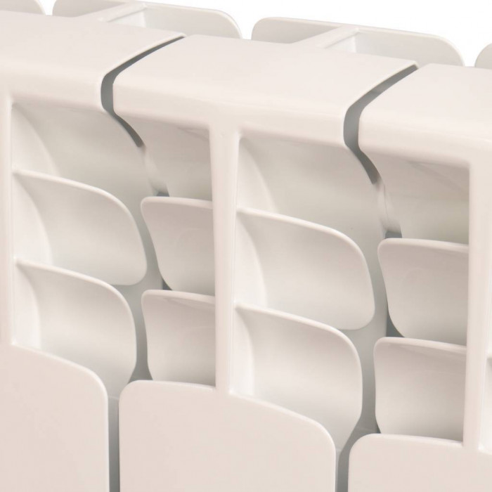 Биметаллический радиатор STOUT Space 500, 9 секций, боковое подключение, белый