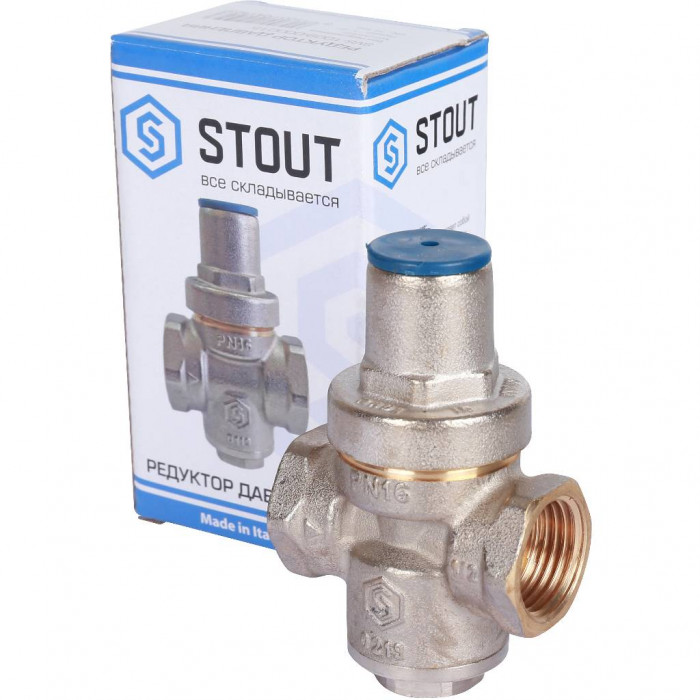 STOUT Редуктор давления PN16 вн/вн 1/2" без подкл. манометра