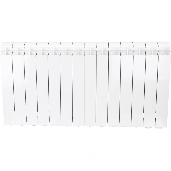 Алюминиевый радиатор Global VOX- R 500, 14 секций, нижнее правое подключение, белый