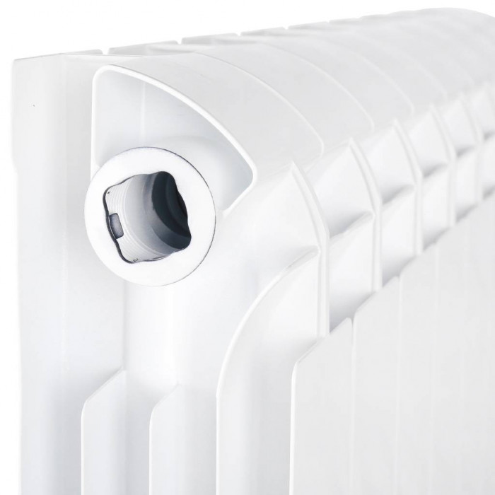 Алюминиевый радиатор Global VOX- R 500, 14 секций, нижнее правое подключение, белый