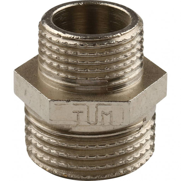 Ниппель HH TIEMME никелированный 3/4х1/2 для стальных труб резьбовой