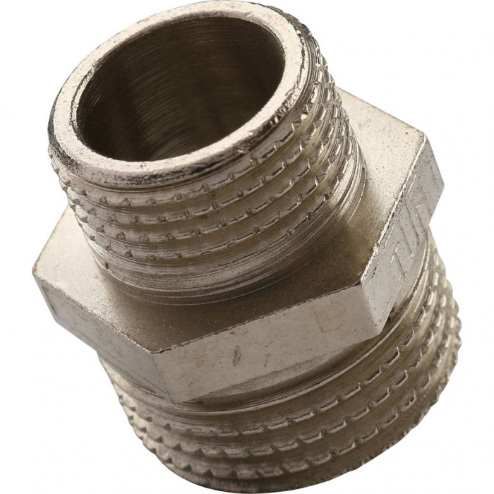 Ниппель HH TIEMME никелированный 3/4х1/2 для стальных труб резьбовой