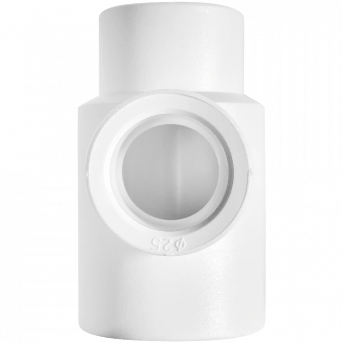 Тройник переходной Белый Pro Aqua d= 32-25-25 PP-R