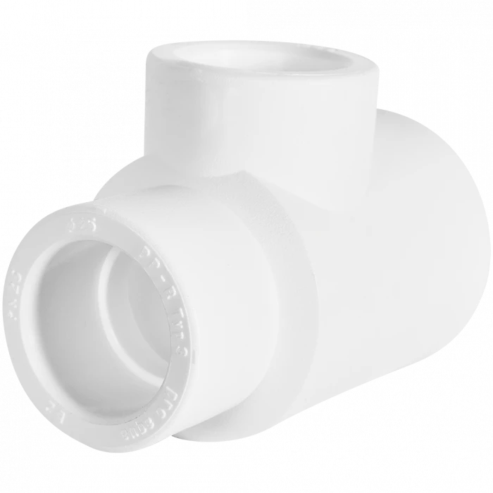 Тройник переходной Белый Pro Aqua d= 32-25-25 PP-R