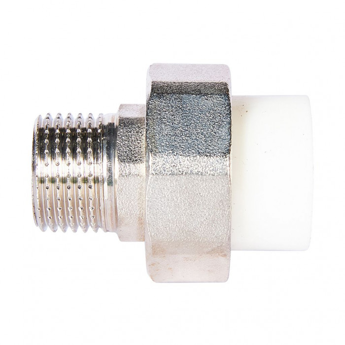 Pro Aqua PA21008S Pro Aqua d=20-1/2 PP-R Муфта комбинированная разъемная (американка) УСИЛЕННАЯ НР Белая
