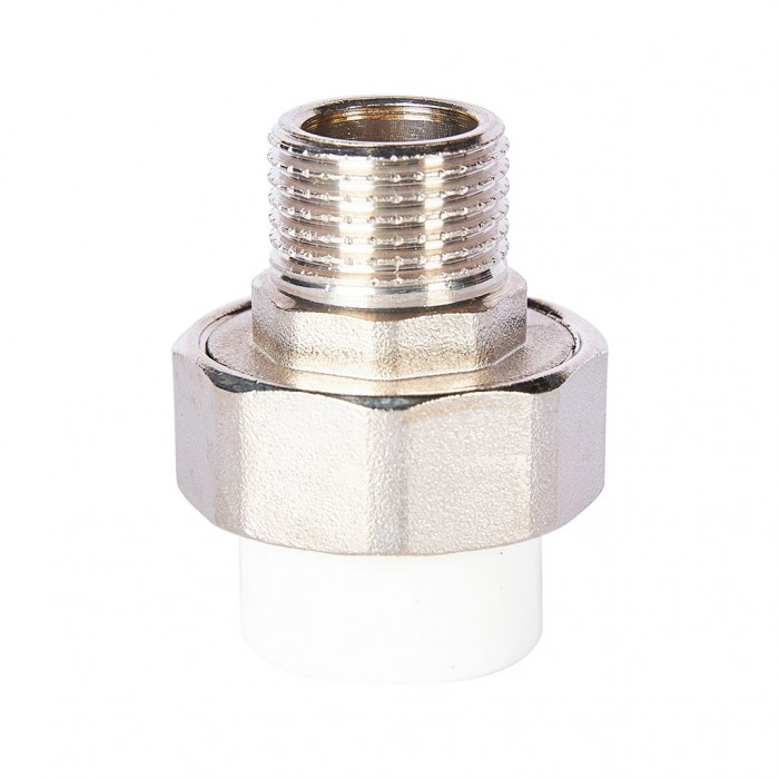 Pro Aqua PA21008S Pro Aqua d=20-1/2 PP-R Муфта комбинированная разъемная (американка) УСИЛЕННАЯ НР Белая