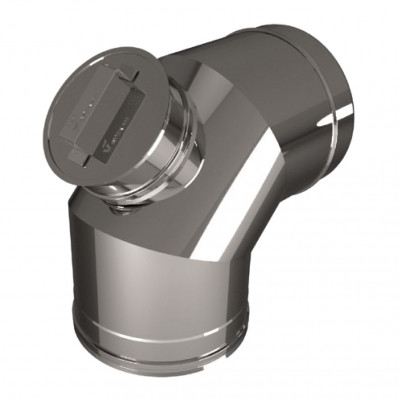 Отвод 90° D115/210 с ревизией, AISI 321/304 (Вулкан)