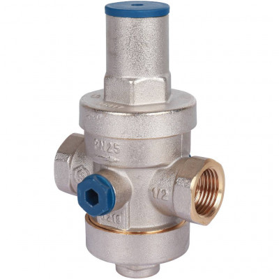STOUT Редуктор давления PN25 вн/вн 1/2&quot; с выходом под манометр