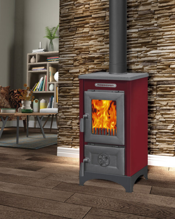 Печь-камин HOSSEVEN 9008 MAXI BURGUNDY