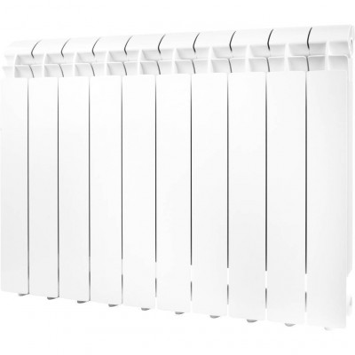 Алюминиевый радиатор Global VOX- R 500, 10 секций, боковое подключение, белый