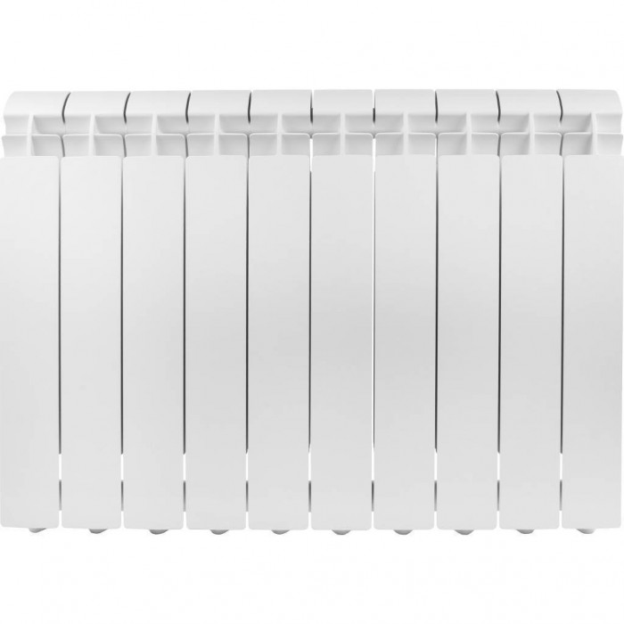 Алюминиевый радиатор Global VOX- R 500, 10 секций, боковое подключение, белый