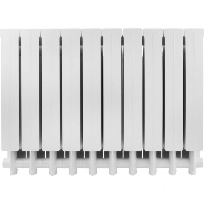Алюминиевый радиатор Global VOX- R 500, 10 секций, боковое подключение, белый