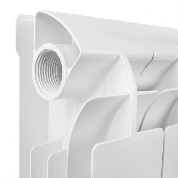Алюминиевый радиатор Global VOX- R 500, 10 секций, боковое подключение, белый
