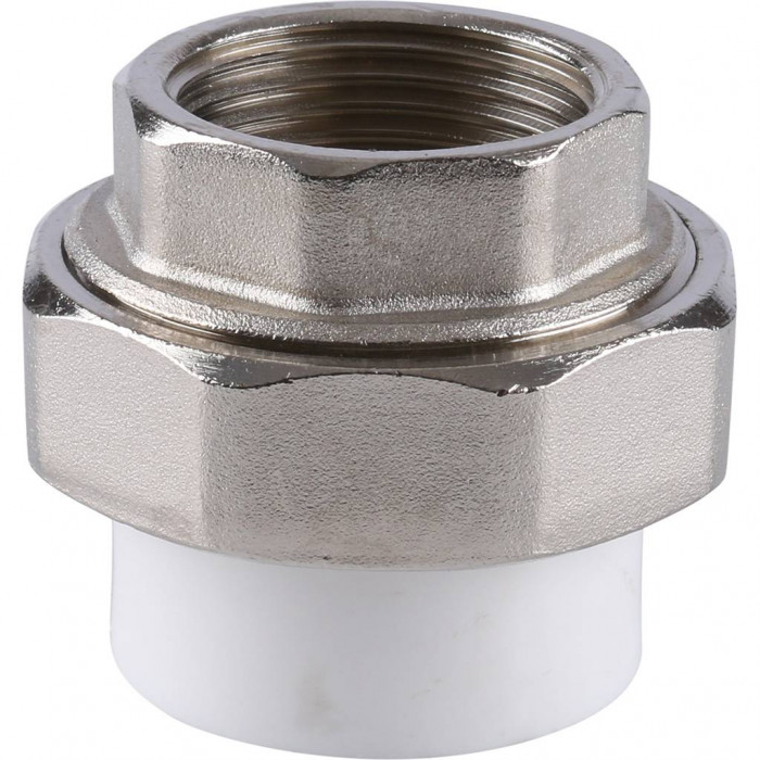 Муфта разъемная Kalde с внутренней резьбой 32x1 для полипропиленовых труб под сварку (цвет белый)