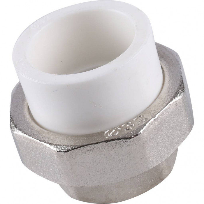 Муфта разъемная Kalde с внутренней резьбой 32x1 для полипропиленовых труб под сварку (цвет белый)