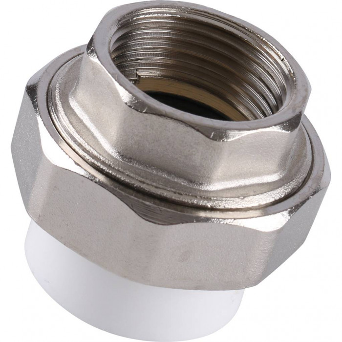 Муфта разъемная Kalde с внутренней резьбой 32x1 для полипропиленовых труб под сварку (цвет белый)