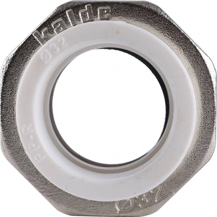 Муфта разъемная Kalde с внутренней резьбой 32x1 для полипропиленовых труб под сварку (цвет белый)